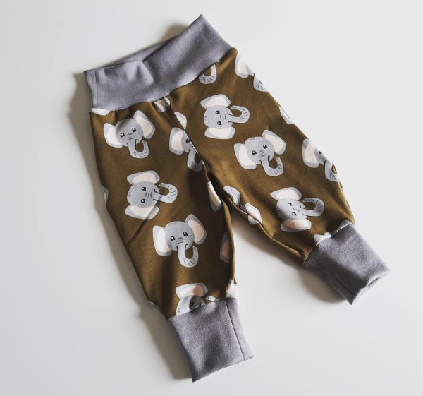 Babyhösli Elefanten Khaki Gr. 74-80